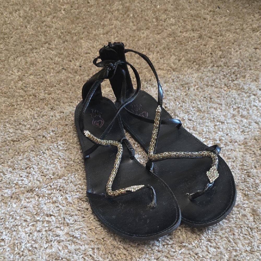 Torrid Rhinestone Snake Strappy Sandals
